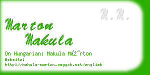 marton makula business card